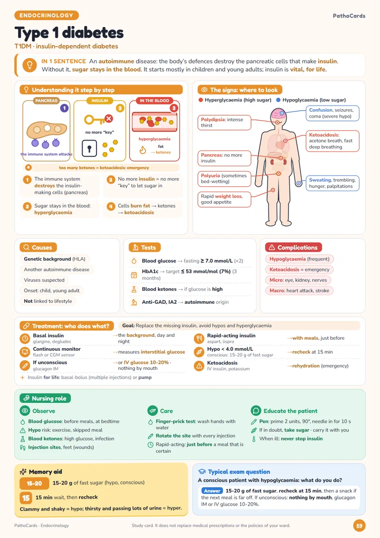 Type 1 diabetes card